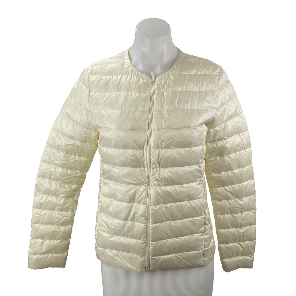 Uniqlo Women's Lightweight Quilted Puffer Jacket in Ivory